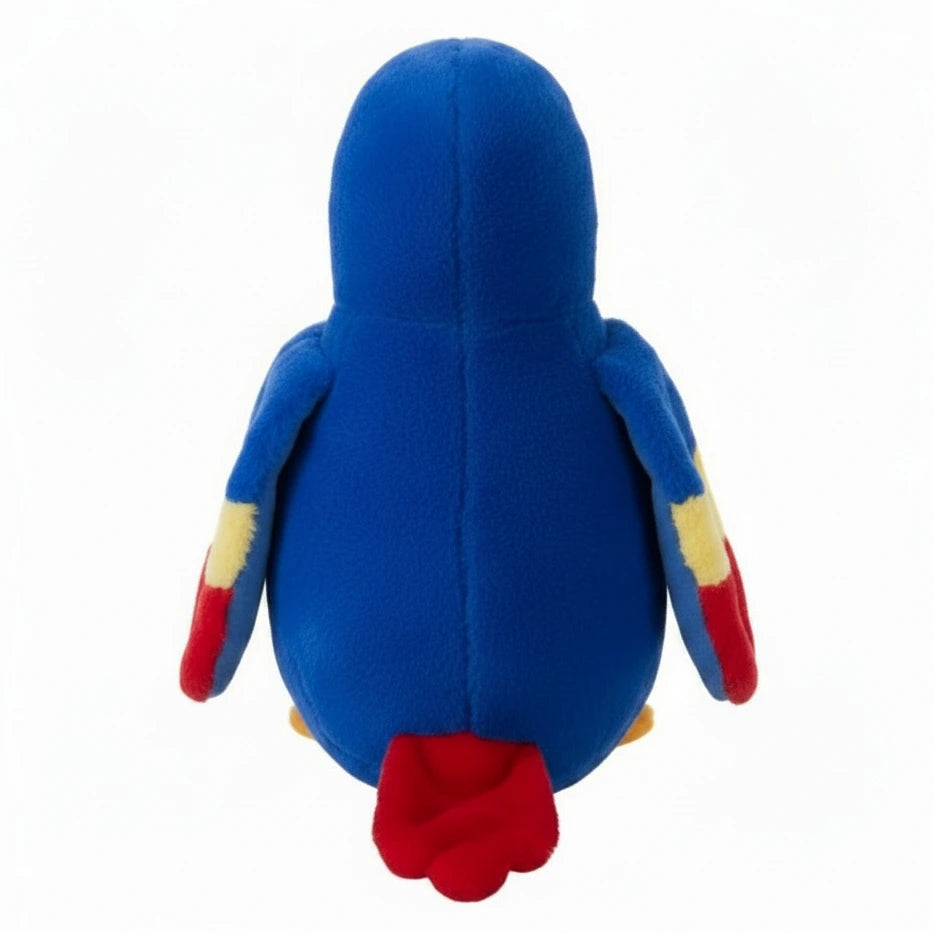 peluche loro azul suave