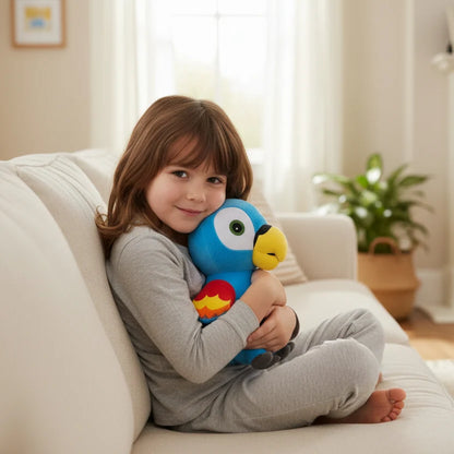 Peluche loro tropical para niños
