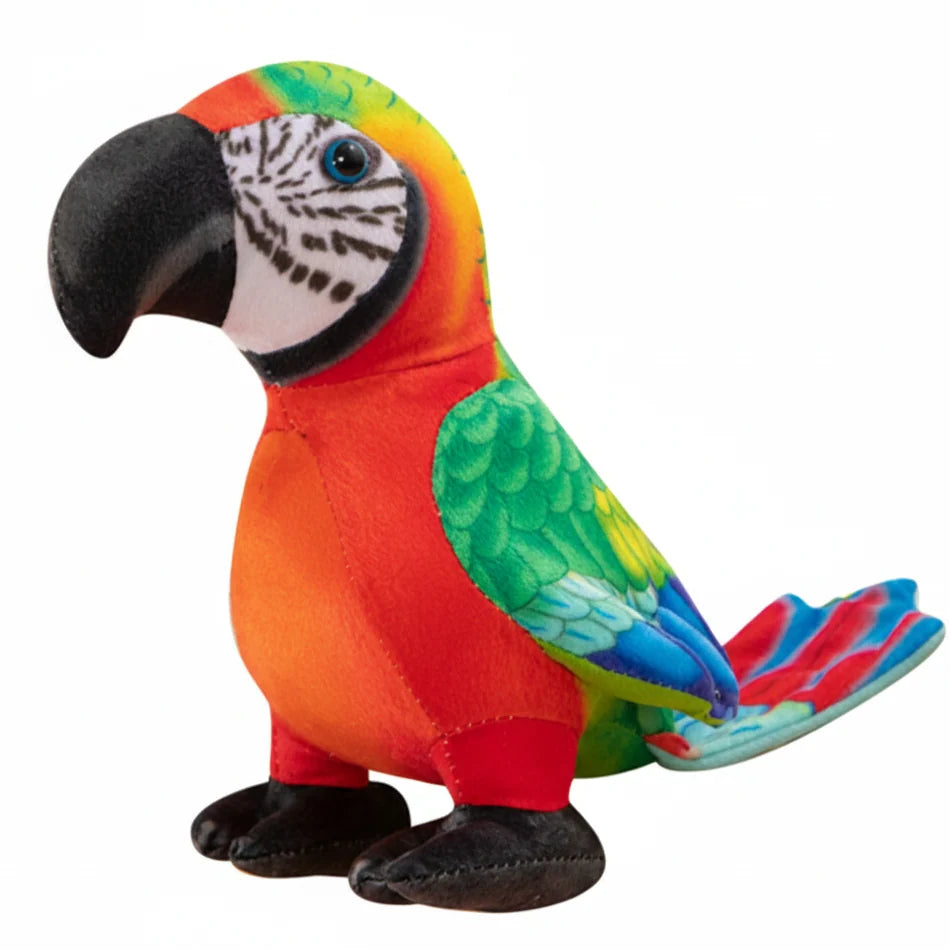 Peluche loro rojo suave