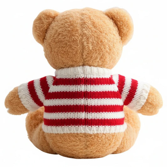 Peluche osito con camiseta de rayas