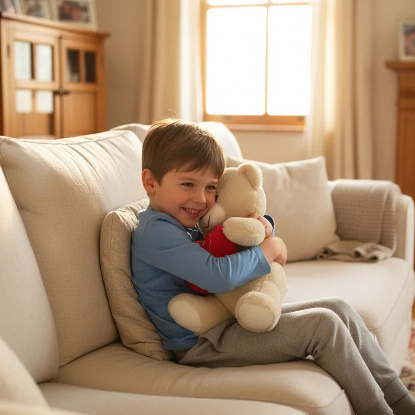 Peluche oso blanco de amor