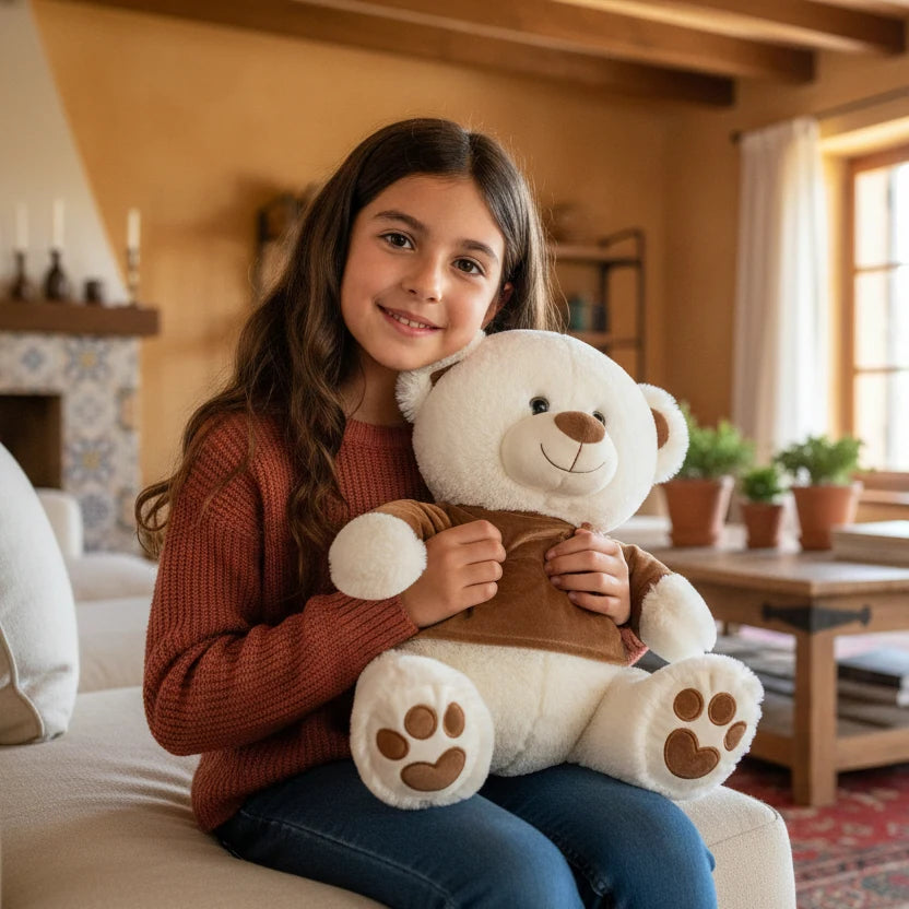 Peluche oso blanco para niños