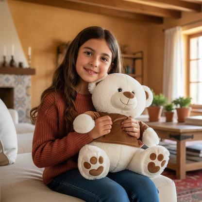 Peluche oso blanco para niños