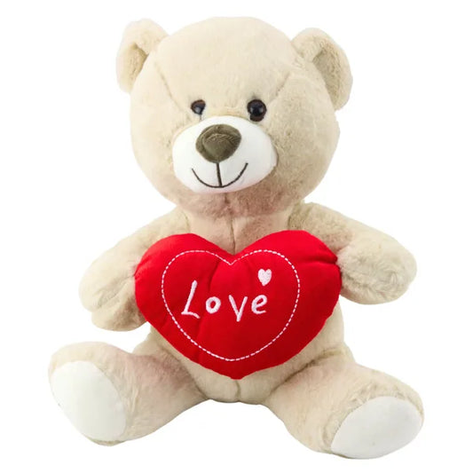 Peluche oso con corazón rojo
