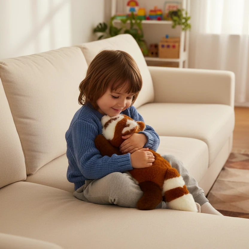 Peluche panda rojo decorativo para sofá