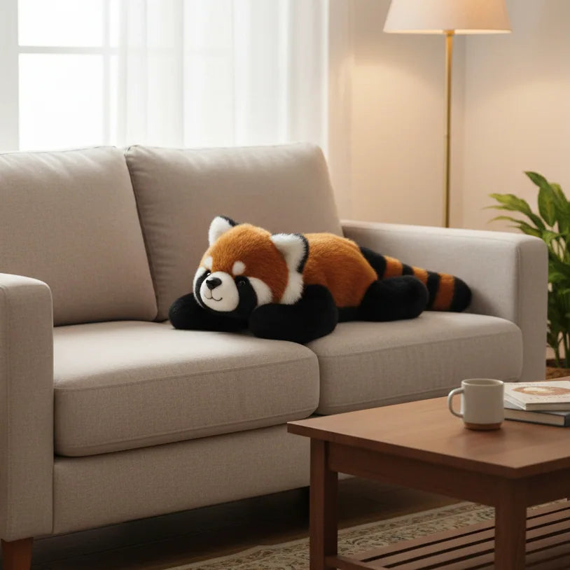 Peluche panda rojo kawaii
