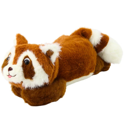 Peluche panda rojo tumbado suave