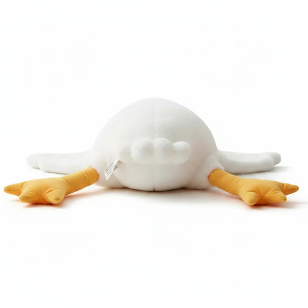 Peluche pato blanco tumbado