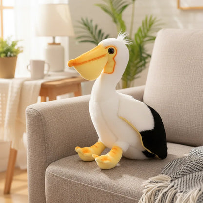 Peluche pelícano decorativo de parajos