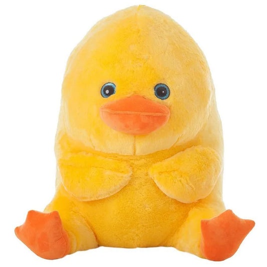 Peluche pollito amarillo sentado