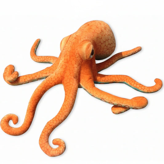 Peluche pulpo grande naranja