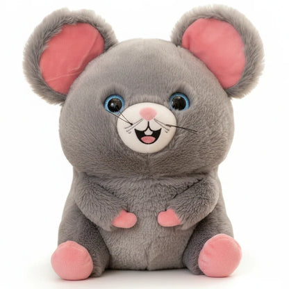 Peluche ratoncito con orejas rosas