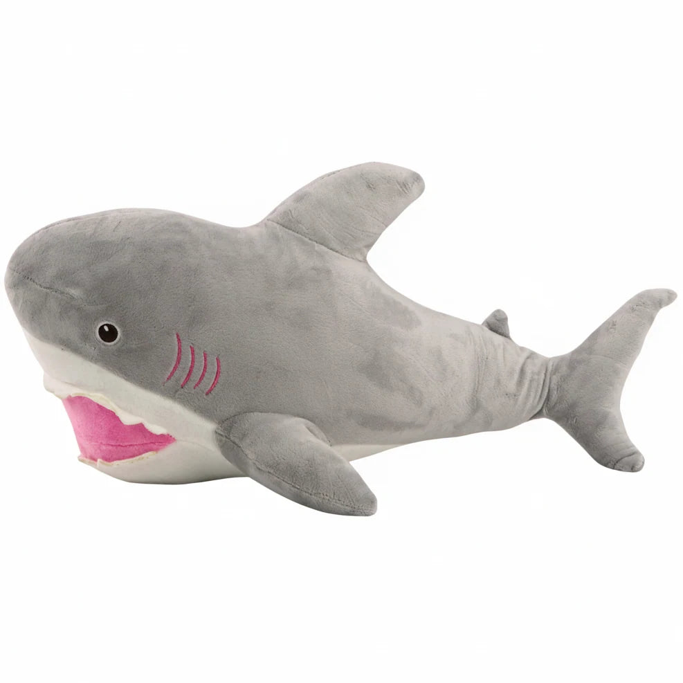 Peluche tiburón con boca rosa