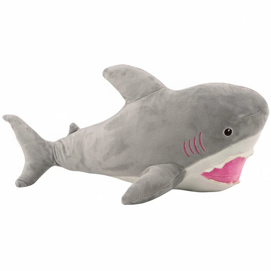 Peluche tiburón gris suave