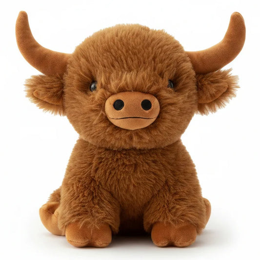 Peluche toro marrón suave