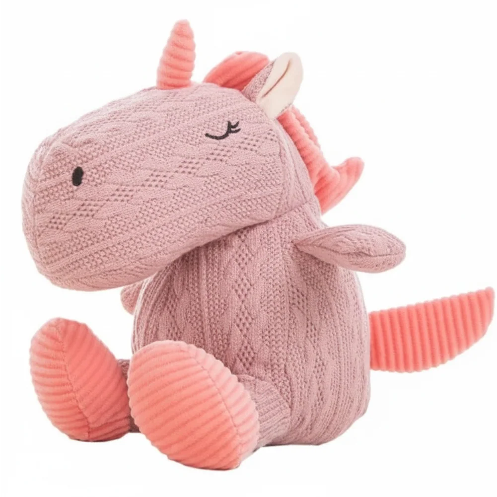 Peluche unicornio crochet rosa