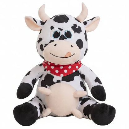 Peluche vaquita blanca y negra