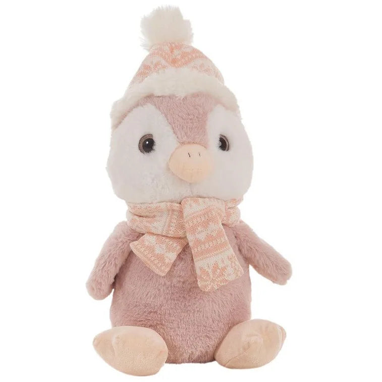 Pingüino rosa de peluche kawaii