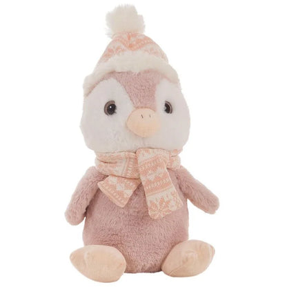 Pingüino rosa de peluche kawaii