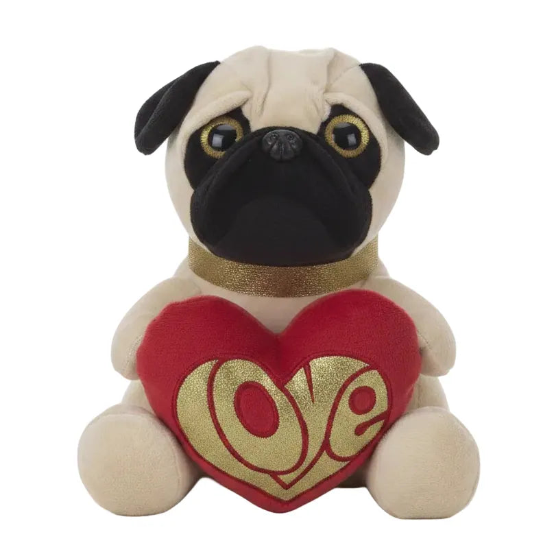 Peluche Pug Corazón – 25cm
