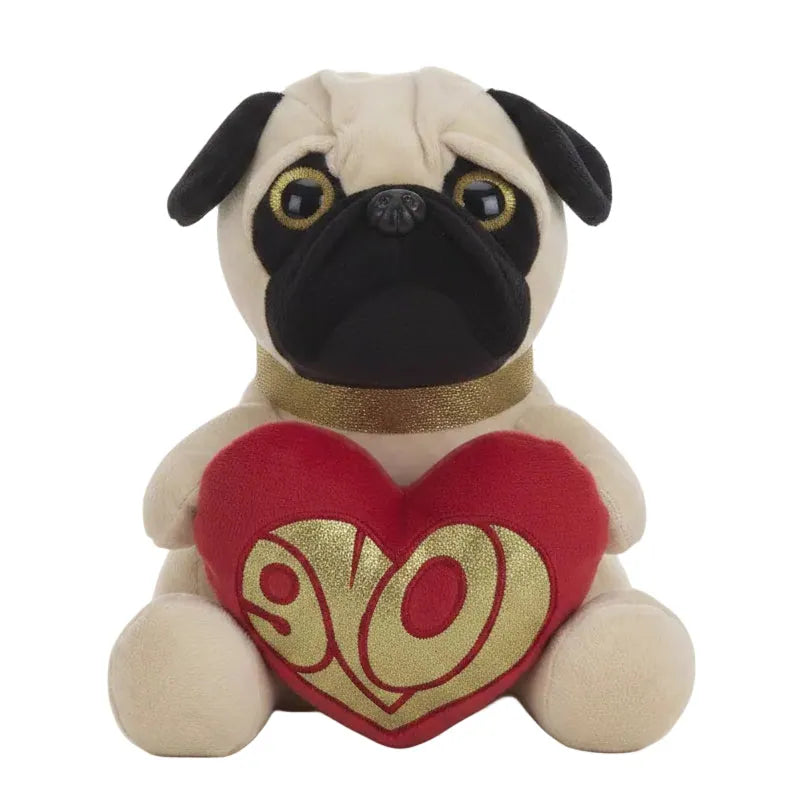 Peluche Pug Corazón – 25cm