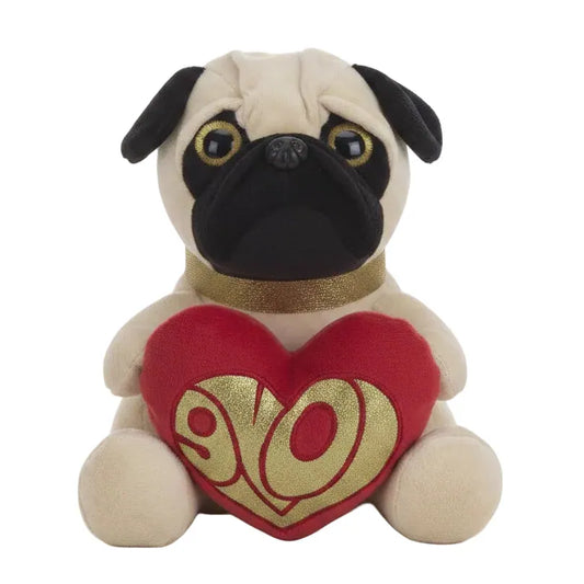 Peluche Pug Corazón – 25cm