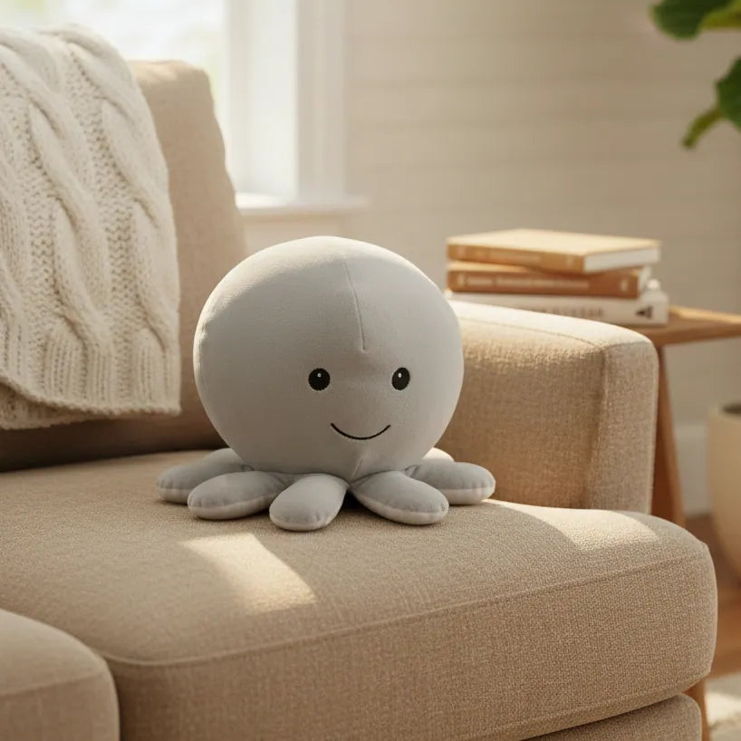 Peluche Pulpo Gris – 20cm