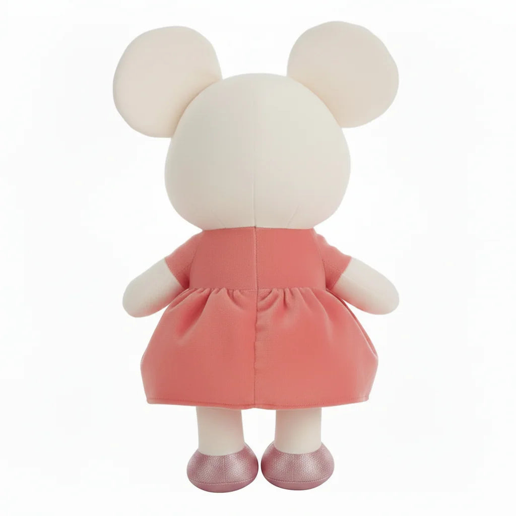 Rata rosa de peluche para niños