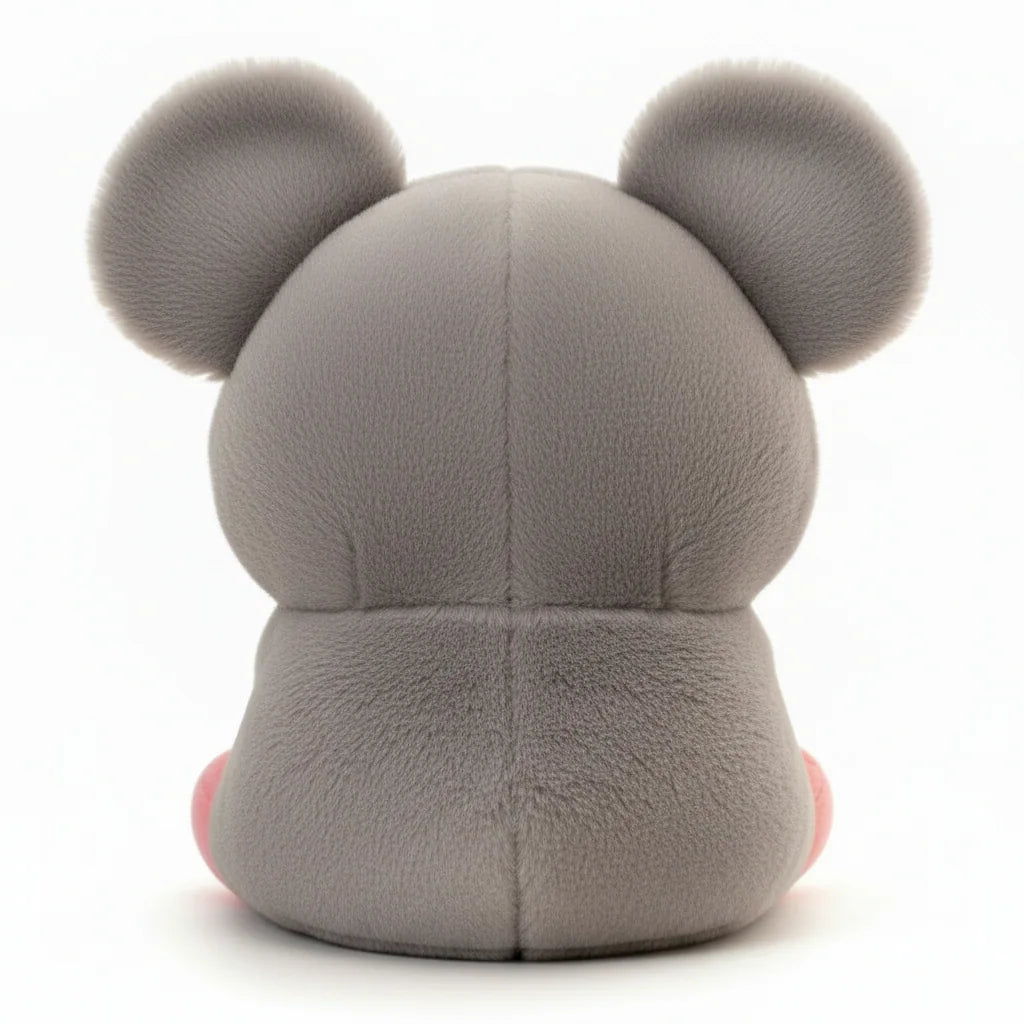 Ratoncito gris de peluche para niños