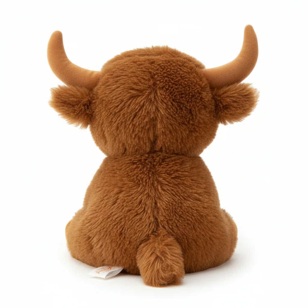 Toro marrón de peluche para niños