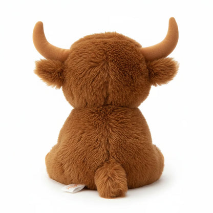 Toro marrón de peluche para niños