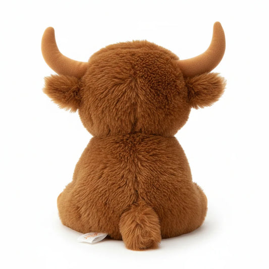 Toro marrón de peluche para niños