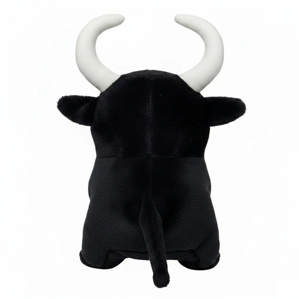 toro negro de peluche