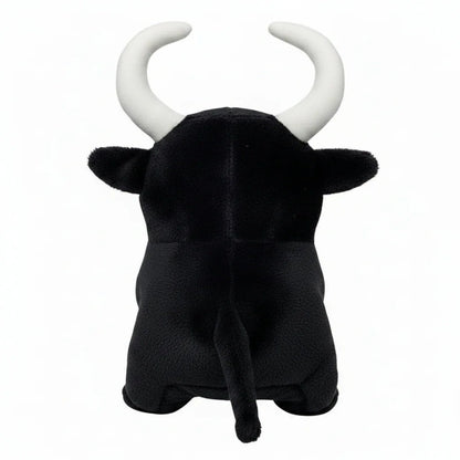 toro negro de peluche