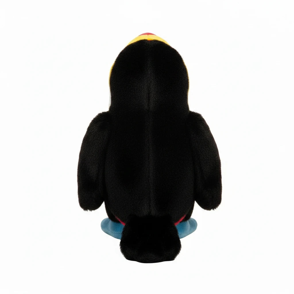Tucán negro de peluche para niños
